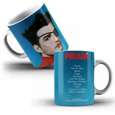 caneca personalizadas porcelana 325ml  cantor Jão Pirata, podendo colocar seu nome