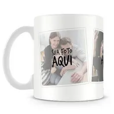 Caneca porcelana 325ml personalizadas com 3 fotos(MANDE A SUA IDEIA)- em alta qualidade
