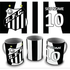 caneca personalizada porcelana 325ml time com seu nome
