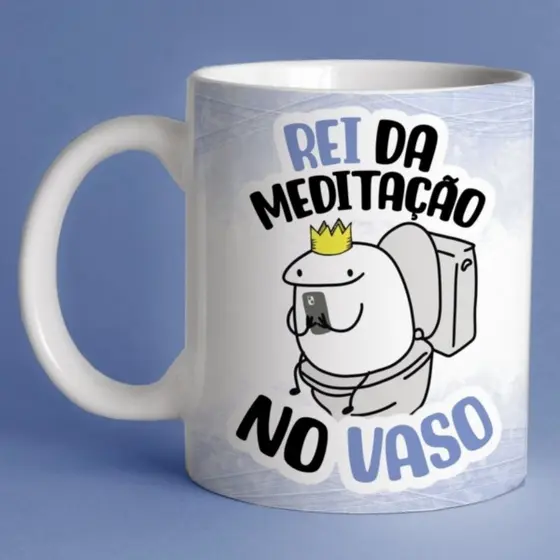 Caneca porcelana 325ml Rei da meditação no vaso flolik Dia dos Pais