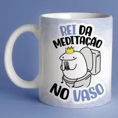 Caneca porcelana 325ml Rei da meditação no vaso flolik Dia dos Pais