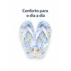 Chinelo Feminino Estampado Floral | Confortável, Leve e Resistente | Uso Diário