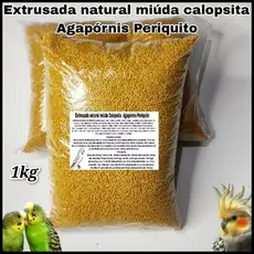 Extrusada natural MIÚDA calopsita - Agapórnis e periquito 1kg