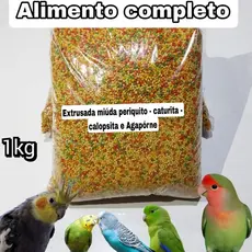 Extrusada MIUDA  (1Kg) para Periquito - Calopsita - Caturrita - Agapórne
