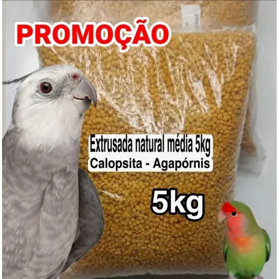 Extrusada Premium 5kg Calopsita - Agapórnis e aves médias em geral