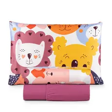 Jogo de Lençol Estampado Solteiro 03 Peças Cama Box 200 Fios Macio