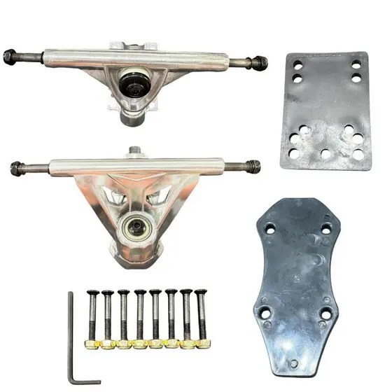 Par Truck Simulador De Surf Longboard + Pads + Parafusos - Importado