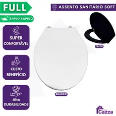 Assento Sanitário PREMIUM Universal Tampa Privada Banheiro Branco ou Preto  Tampa Vaso Universal