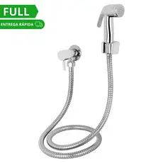 Ducha Higiênica Banheiro 100% Completa Luxo Metal Cromado 1,20m Chuveirinho Privada