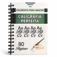 Caderno Caligrafia Adulto Jovem Melhorar a Letra, Prática da Escrita, Letra Bonita Treino e Curso
