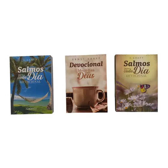 Kit Devocional de bolso - café + Salmos para cada dia - 3 livros