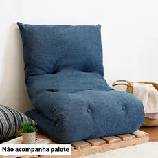 Futon Almofada Dobrável de Espuma Solteiro Jeans - Emcompre Bf Colchões