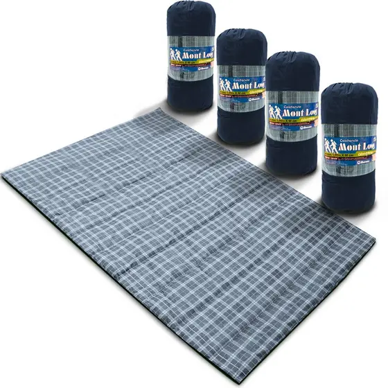 Kit 4 Colchonetes Casal 190x130cm com Bolsa Para Transporte - Emcompre