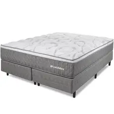 Cama Box Queen Colchão Smart Spring Mola Ensacada e Pillow Top de Espuma 158x198x61cm BF Colchões