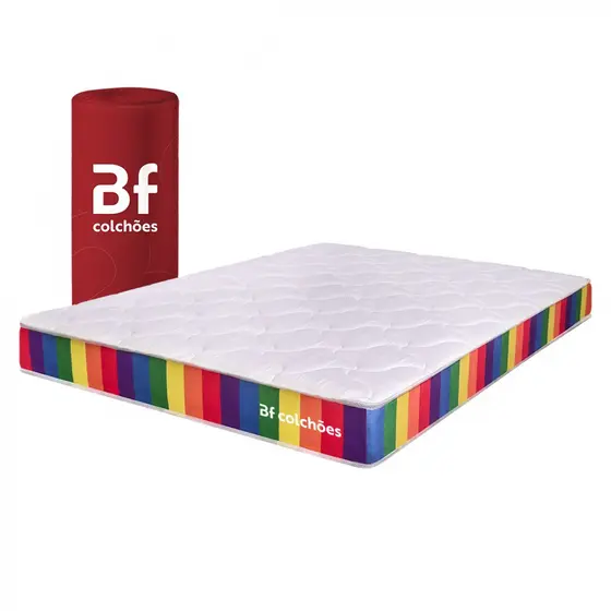 Colchão Casal A Vácuo Ortopédico Espuma Certificada 138x188x17cm BF Colchões