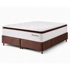 Cama Box King Colchão Molas Ensacadas com Pillow Top Extra Conforto 193x203x67cm Premium Sleep BF Colchões