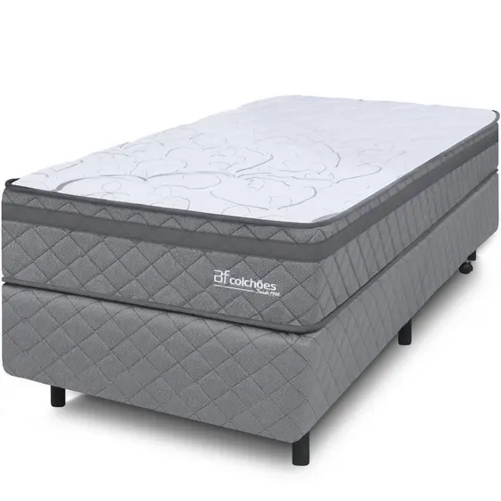 Cama Box Colchão Solteirão Espuma D45 Extra Firme Ortopédico Antialérgico 97x203x58cm - BF Colchões