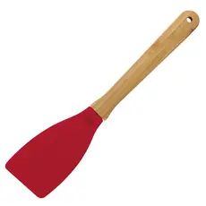 Espátula Mor 28cm Vermelho, de Bambu e Silicone - 8518