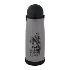 Garrafa Térmica Mor Farroupilha 1,9L, Ampola de Vidro, Cinza e Preta - 25101405