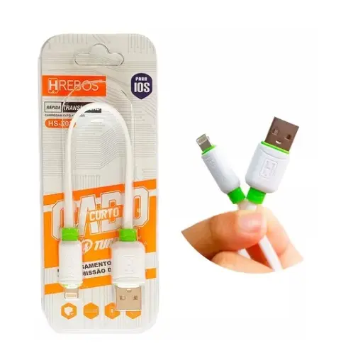 Cabo Usb-c Tipo Iphone 30cm Curto Pequeno Para Celular Hrebos