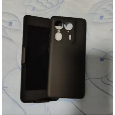 Capa Suporte Cintura Case Motorola Moto EDGE 50 ULTRA  Preta Com Capa de Silicone da Camurça