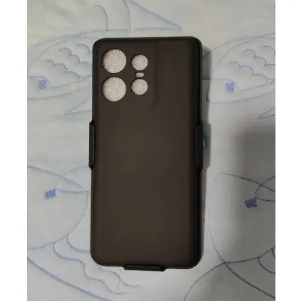 Capa Suporte Cintura Case Motorola Moto EDGE 50  Pro Preta Com Capa de Silicone da Camurça