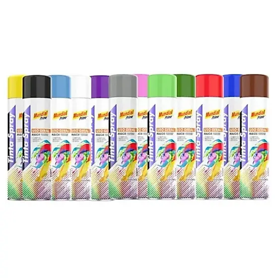 Tinta Spray Pintura Mundial Prime 400ml Alta Cobertura Secagem Rápida