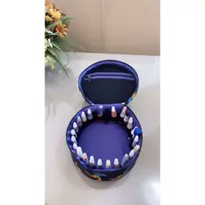 Necessaire Porta Esmaltes Organizador Redondo  – Estojo de Manicure Portátil