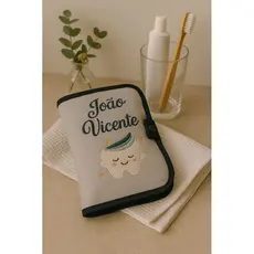 Cardeneta Porta Escova de Dente Personalizado com Nome | Infantil | Em Material Sintético | Presente Criativo