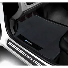 Kit Tapete E Soleira De Porta VW Saveiro Universal Carro personalizado