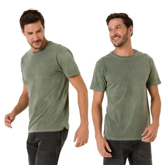 Kit 2 Camiseta Premium Estonadas 100% Algodão