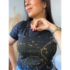 Camiseta Feminina Estonada Slim