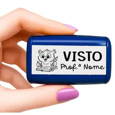 Carimbo corujinha para Professores Personalizado - Carimbo com nome