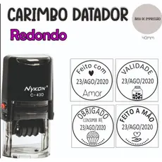 Carimbo datador redondo PERSONALIZADO