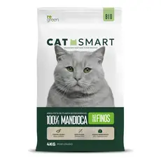 Areia Biodegradável Mandioca Para Gato Cat Smart Bio Grãos Finos 4kg