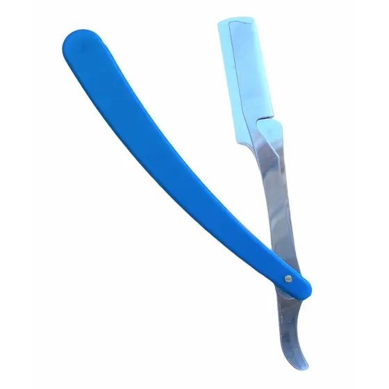 Navalhete Nalhava Inox Profissional Cabo Plástico Azul - Promoção