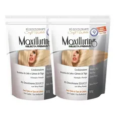 2X PÓ DESCOLORANTE BRANCO 300G- PROFISSIONAL MAXILLURING