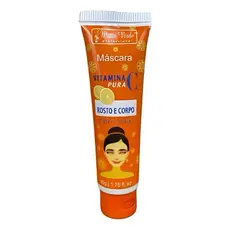 Máscara Facial e Corporal Vitamina C Pura matto verde  Clareadora Hidratante Filtro Solar 50g