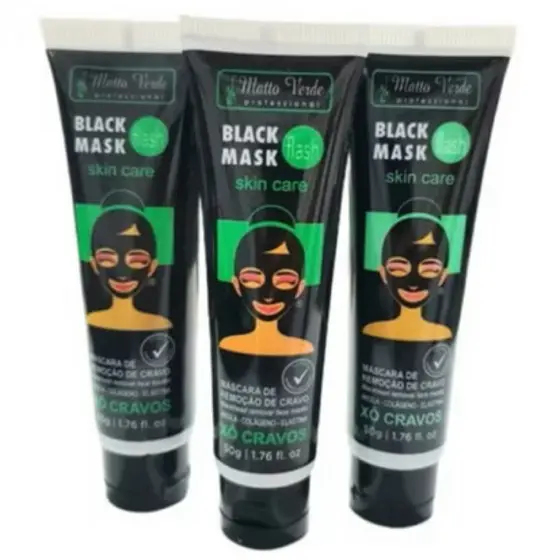 Kit 3Unidades Mascara Preta Matto Verde Removedora De Cravos Revenda