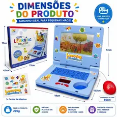 Notebook Educativo com Música + Mouse | Brinquedo Didático Infantil Interativo Presente Para Criança