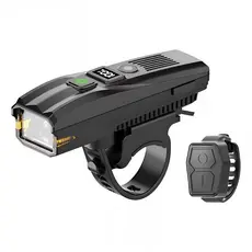 Lanterna Farol Bike Com Buzina USB Controle Remoto S/ Fio Medidor Digital Luz Led Potente Recarregavel