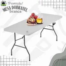 Mesa Premium Dobrável Portátil Tipo Maleta 180cm Nakasaki