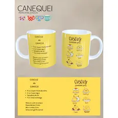 Caneca Cuscuz + Receita de Caneca | Presente criativo | Personalizado | Caneca Personalizada