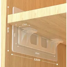 Suporte Adesivo para Prateleira Plástico Kit 10 Peças