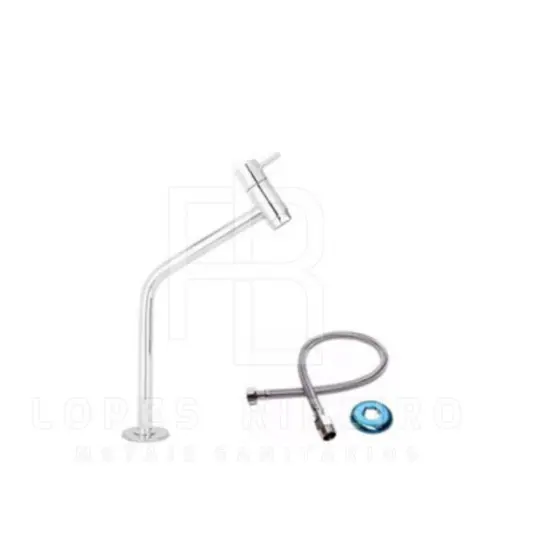 Torneira Para Cuba + Engate 40 Cm Para Instalação - Torneira Para Banheiro - Torneira Para Lavatorio - Lavabo