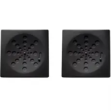 Kit 2 Grelhas 10x10 em Inox Preto - Ralo Quadrado Para Piso