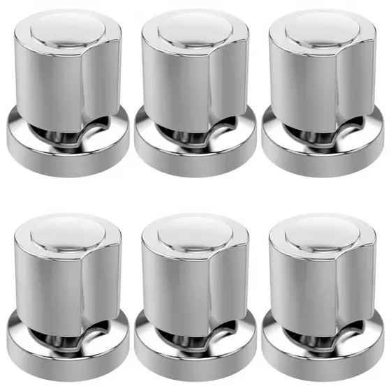 Kit com 6 Acabamentos para Registro C-40 em ABS Cromado