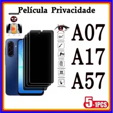 Película de Privacidade 3D Vidro Temperado Anti Spy Pra Samsung A07 A17 A57