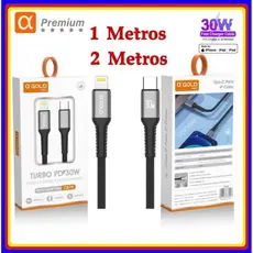 Cabo de iPhone Turbo 30W PD USB C Para Lightning Qc 4.0 original A'GOLD Carregamento Super Rápido