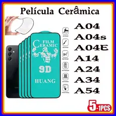 Película de Cerâmica 9D Gel Hidrogel Flexível Samsung A04 A04S A04E A14 A24 A34 A54